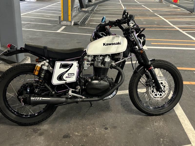 WM スクエアー型アルミタンク Kawasaki 250TR/エストレヤ用 中古 WM