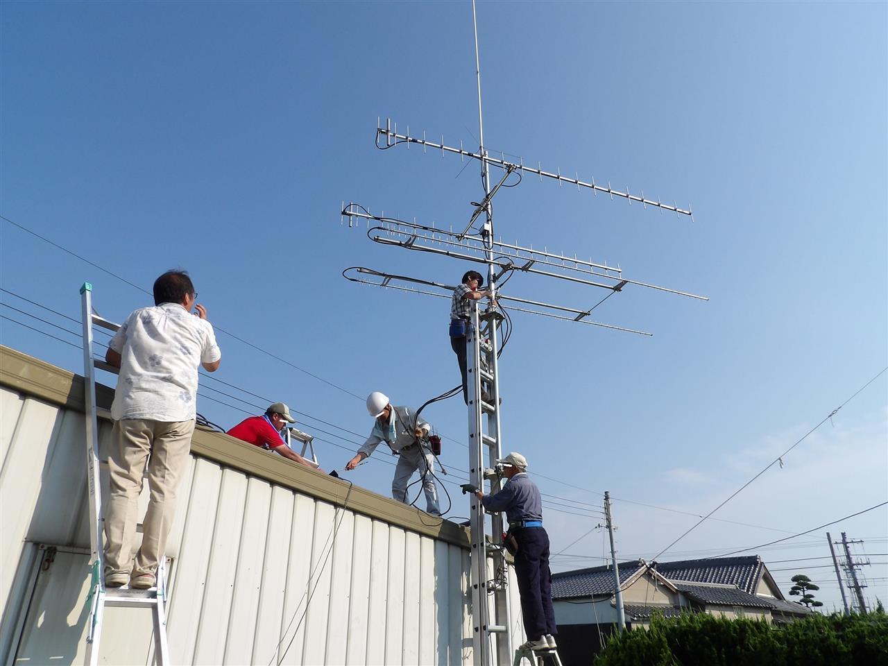 はしごタワーセット アマチュア無線 無線 アンテナ 20211230 ベランダ