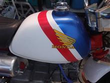 難ありHONDA モンキー用タンク トリコロールFTRカラー