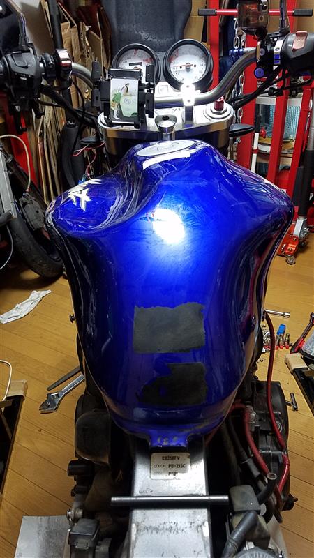 ホンダ ホーネット 前期タンク 青