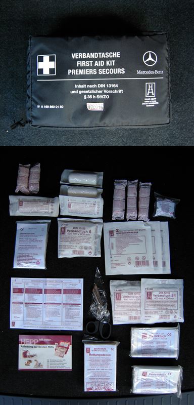 未使用! ヤナセ帰宅支援キット,メルセデスベンツ純正救急セット 2点