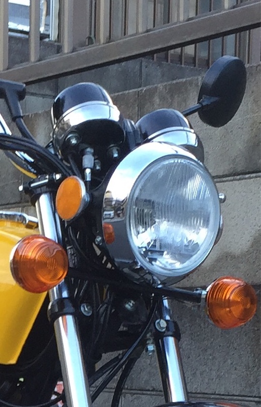 CB400F シビエ CIBIE 凹み ヘッドライト リム・ケース付き ヘコミ型