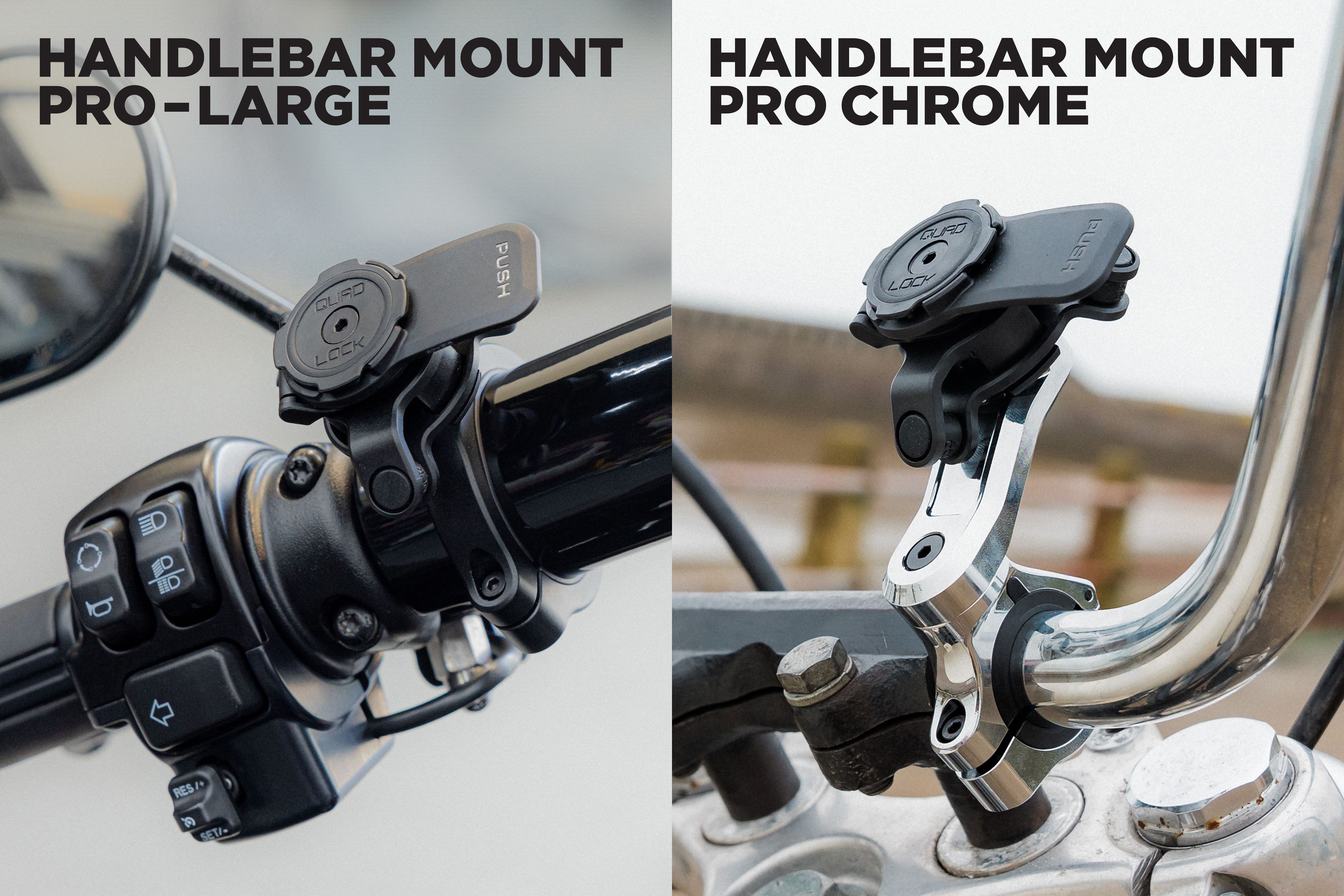 Quad Lock Handlebar Mount PRO - Large & Chrome - Quad Lock® USA