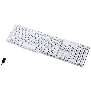 SKB-WL12W【ワイヤレスキーボード（ホワイト）】10m離れても使用できる