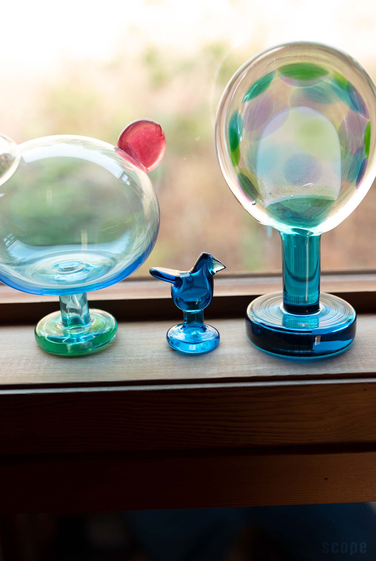 販売終了】iittala | Birds by Toikka ミニシエッポ脚付 ターコイズ x