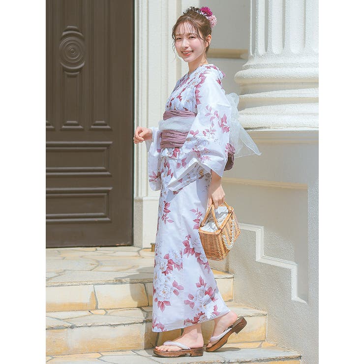 アンティーク 着物 身丈148.5cm 正絹 綸子 大正ロマン 赤×ターコイズ