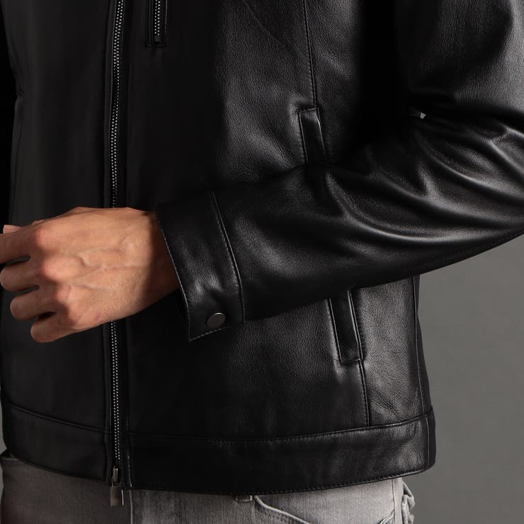 シープレザー シングルライダースブルゾン[品番：NICW0004833]｜NICOLE