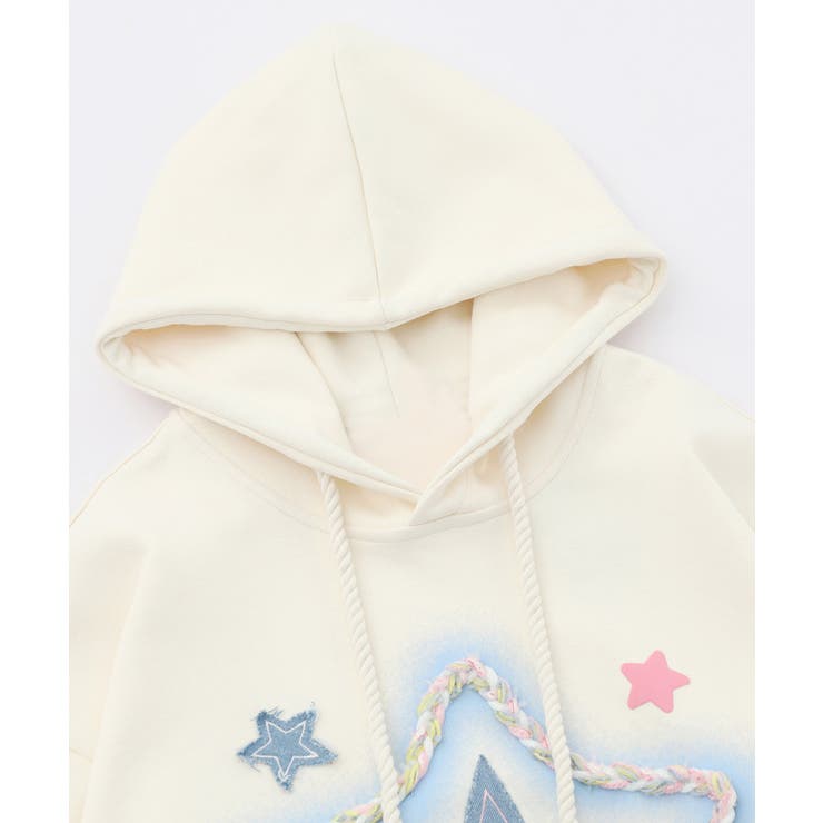 Paleduskパッチワークフーディ パーカー Paleduskパッチワークフーディ