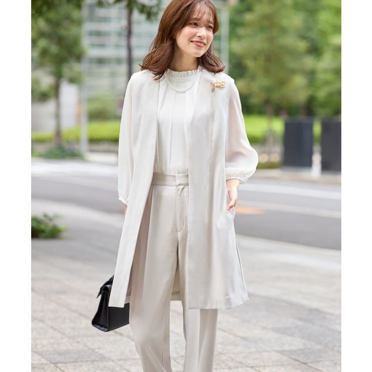洗える】ロングベストセットアップ [品番：ATTW0007798]｜Viola e