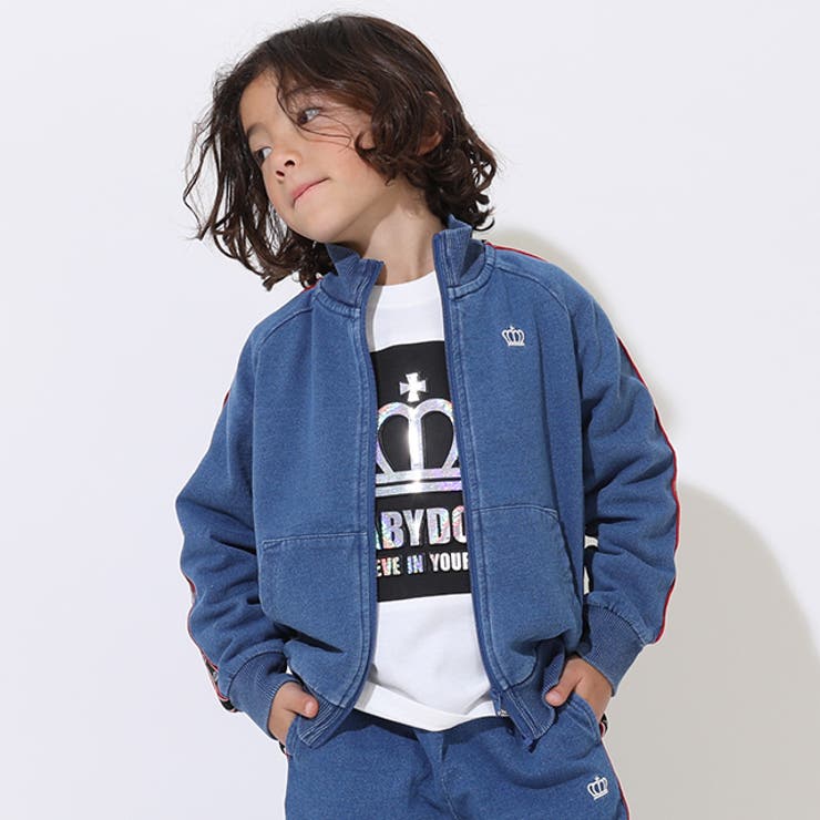 親子お揃い ロゴテープジャージ長袖ジャケット 9152K (ボトムス別売り