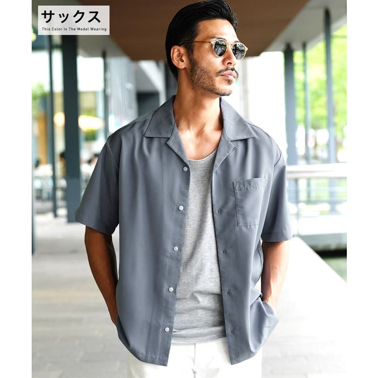 ◇PEオープンカラーシャツ 半袖◇[品番：JG000013798]｜JIGGYS SHOP