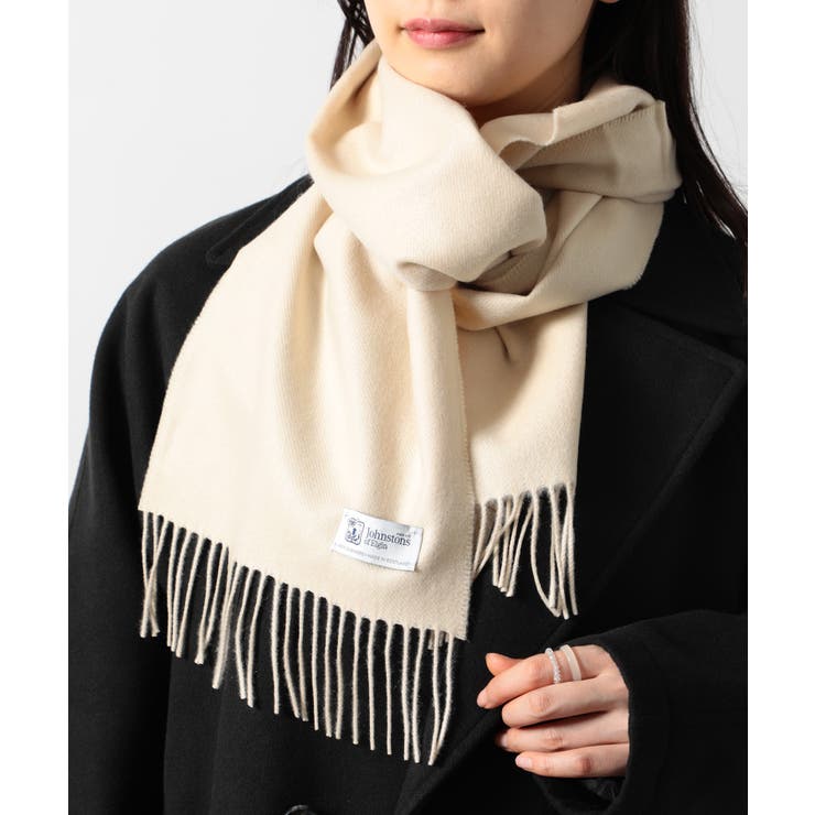 Johnstons】 100%ピュアカシミヤストールマフラー 100%[品番