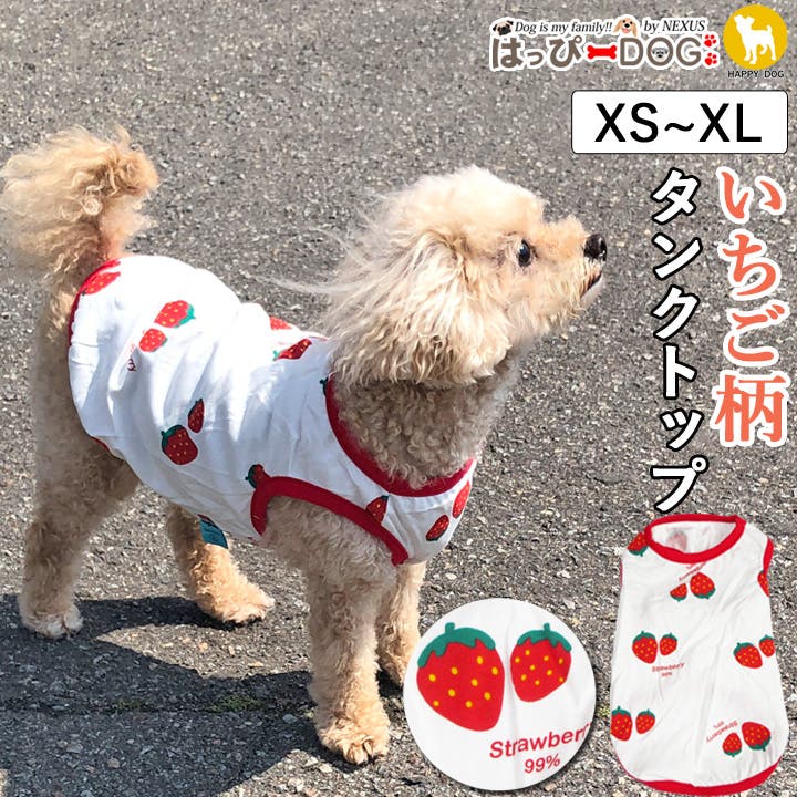 犬服 SS わんこの普段着 青いちご 犬服 SS わんこの普段着 青いちご 犬
