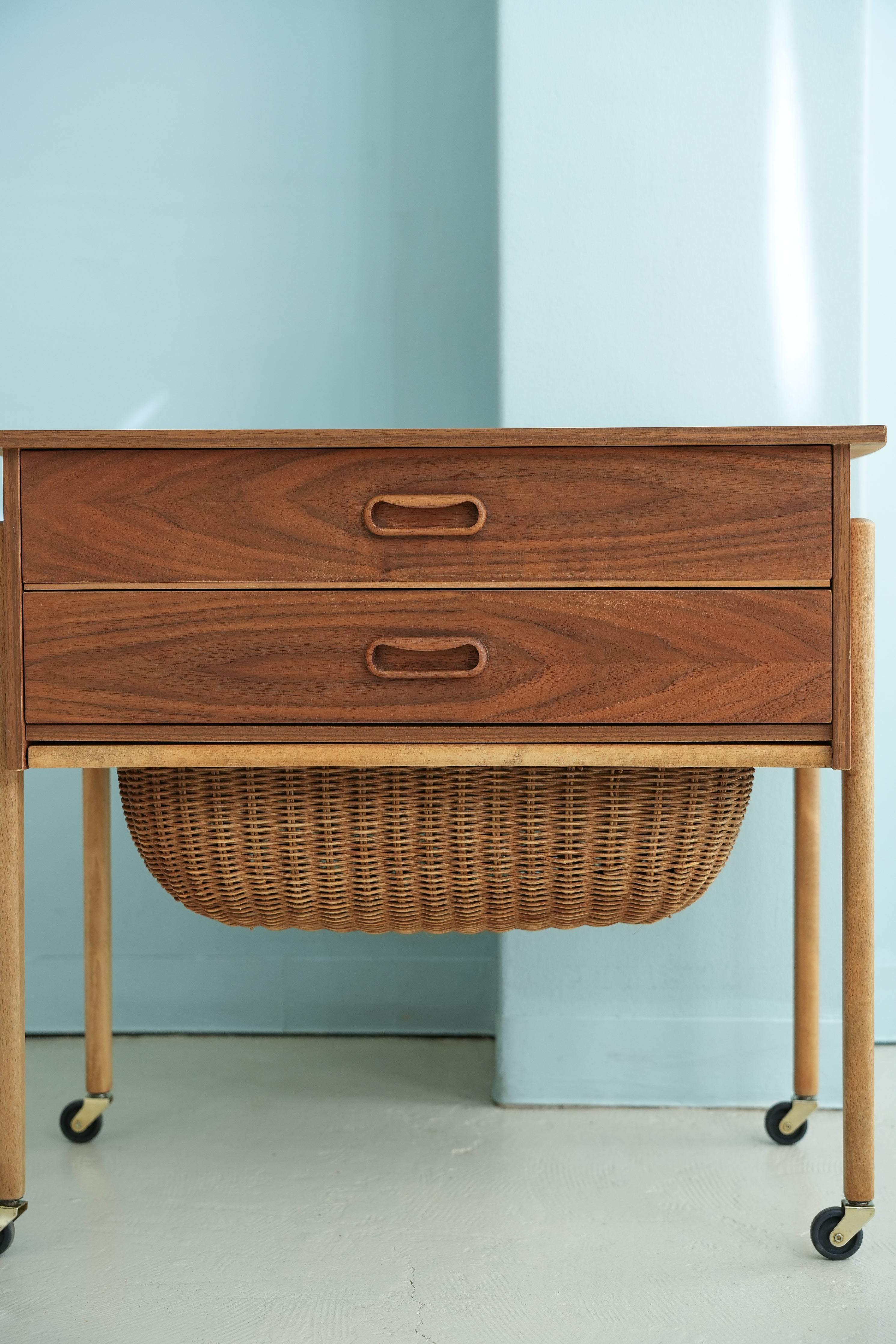 デンマークヴィンテージ ソーイングワゴン サイドテーブル 北欧家具