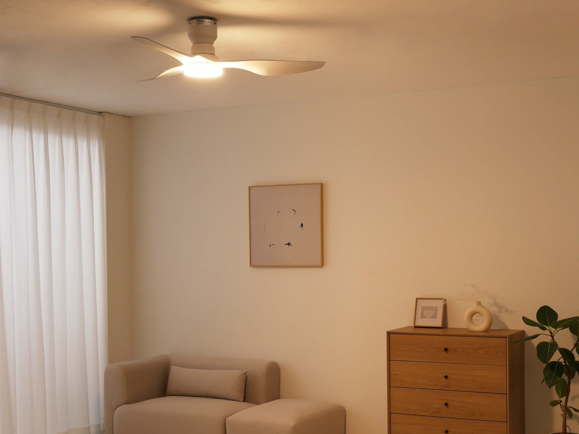 あす着] シーリングファンライト LED リモコン付 DCモーター 節電 天井