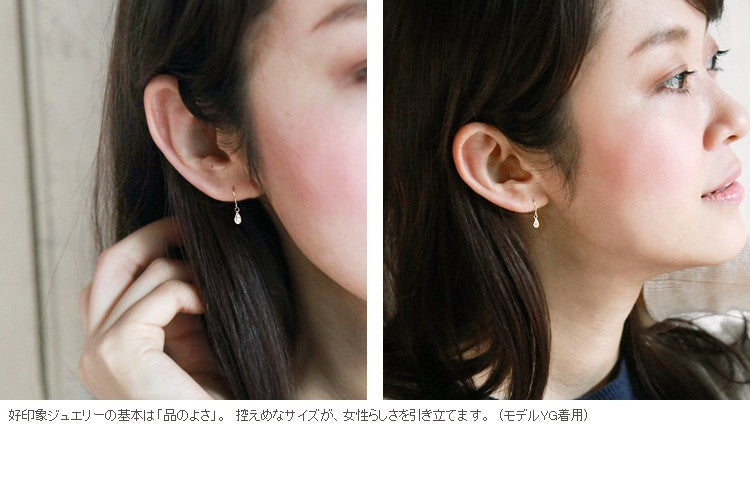 K18/Pt「レーヌ フック」ピアス｜【オレフィーチェ】Orefice