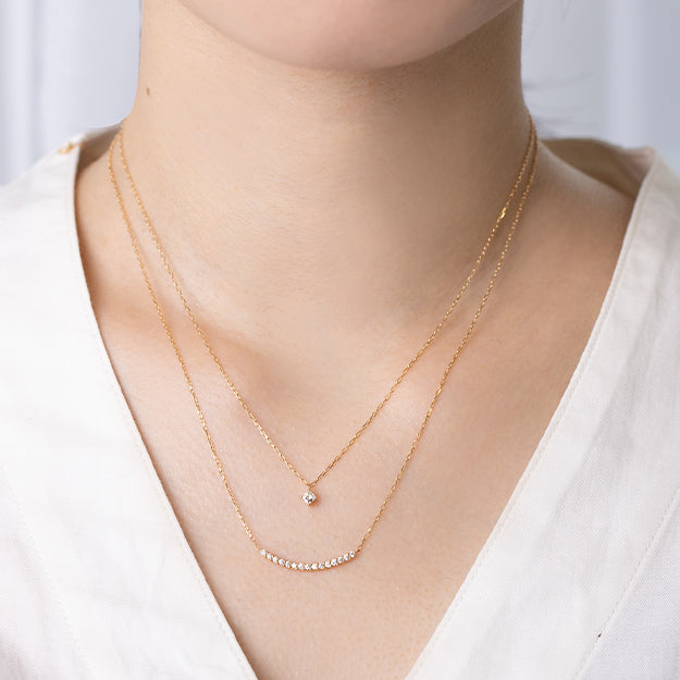 K18/Pt「0.08ctヴィスタ」ネックレス｜【オレフィーチェ】Orefice