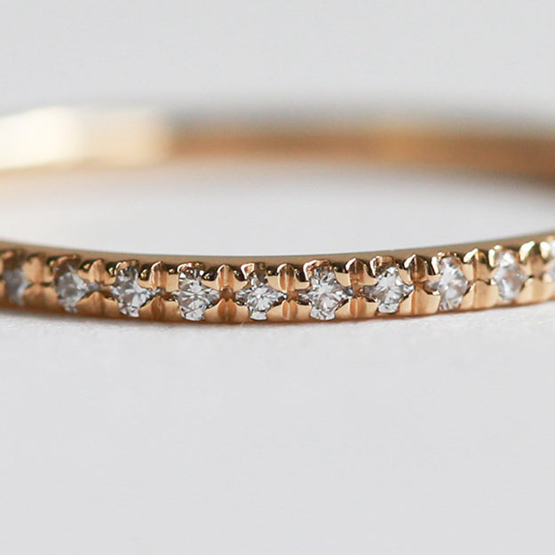 K18/Pt「テネル ハーフエタニティ」リング － ホワイトゴールド