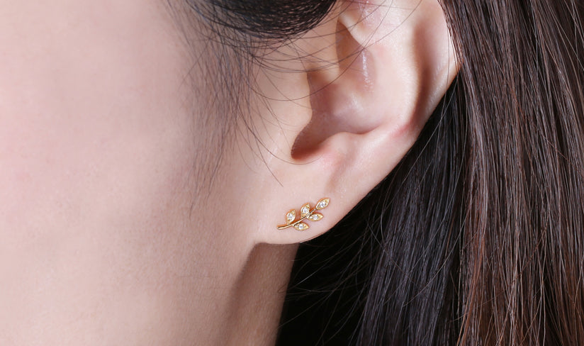 4℃ ゴールド リーフ型ピアスチャーム2点・ネックレスセット 楽天市場