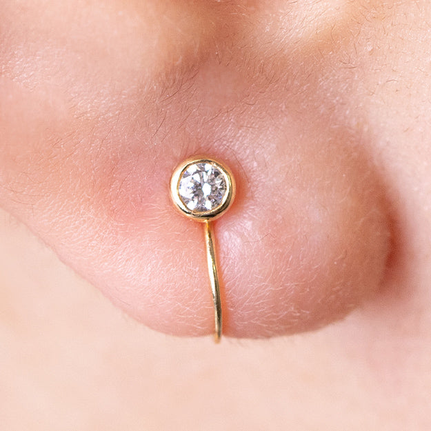 K18「0.08ctヌード」イヤリング(片耳用)｜【オレフィーチェ】Orefice