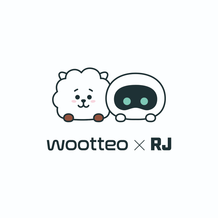 Wootteo X RJ ウット ジン Plush Keyring シール付 BTS Wootteo x RJ