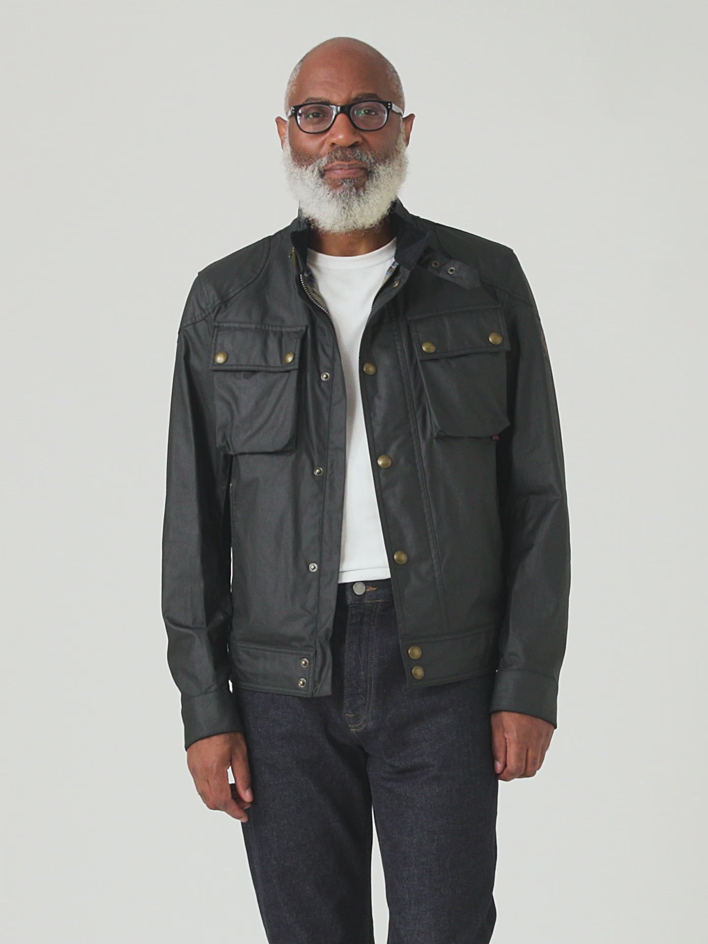 Men's Waxed Cotton Racemaster Jacket in Dark Navy | Belstaff US