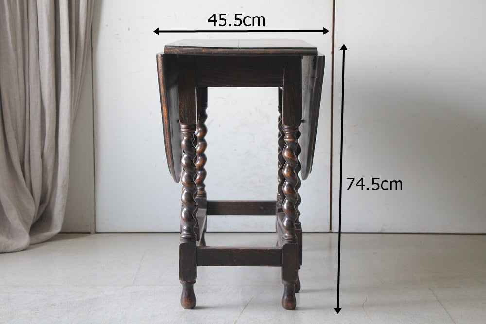 1930年代オーク材ゲートレッグテーブル（机）高さ74.5cm イギリス