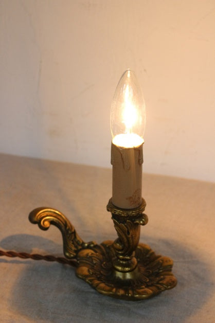 持ち手付きキャンドル真鍮スタンド（高さ16cm） フランスアンティーク