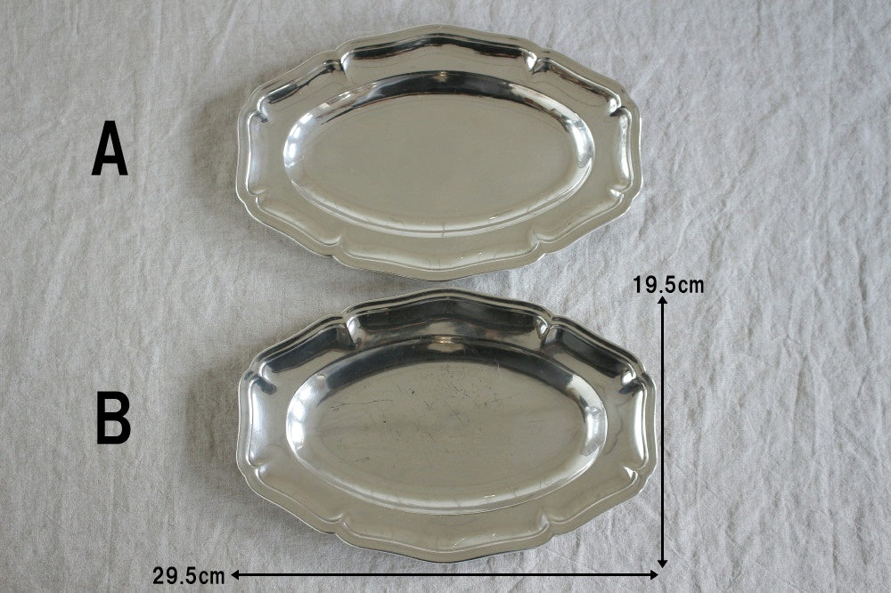 ラスト1枚！クリストフル社シルバープレートオーバルトレー（（29.5x19
