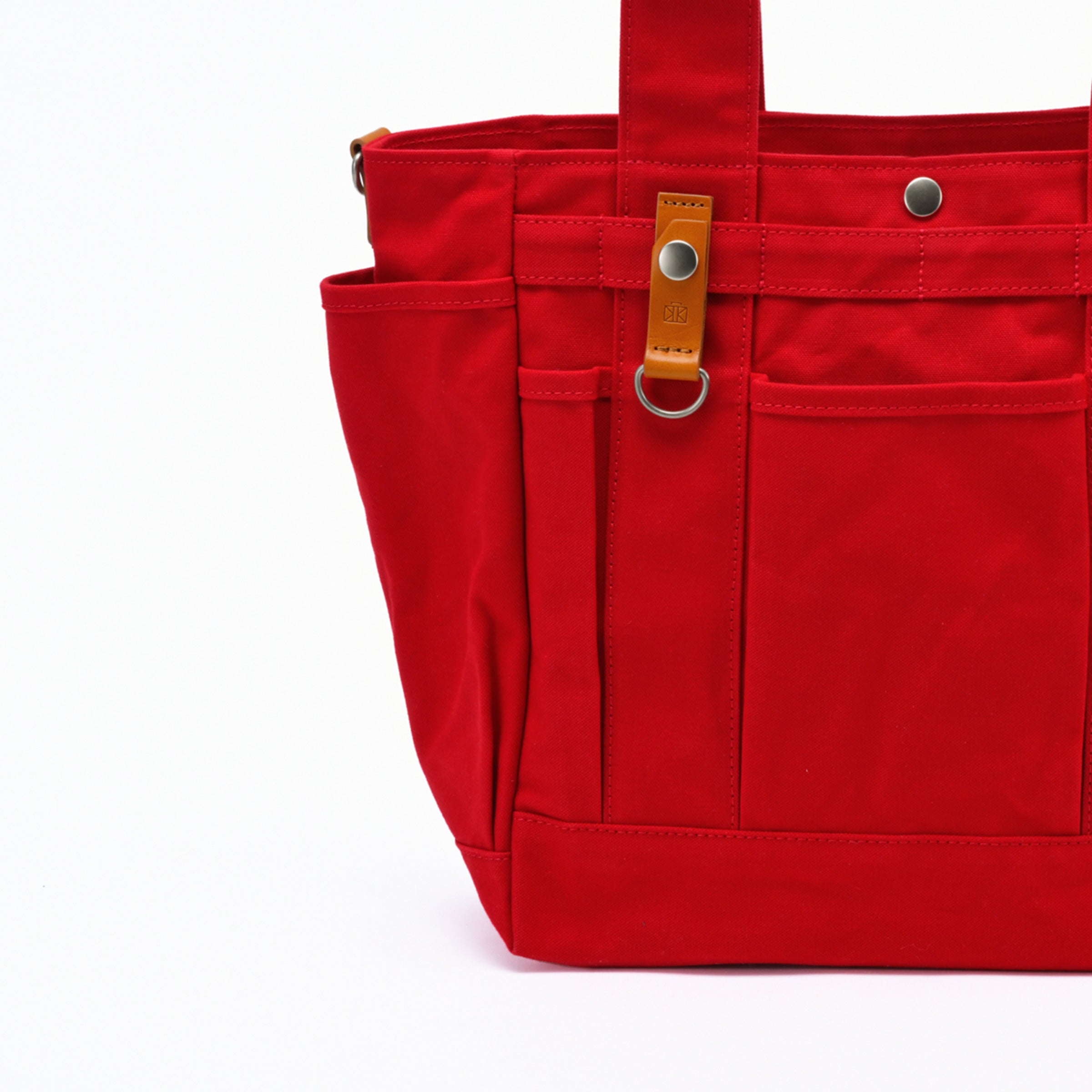 ポケットが沢山のガーデントート アーミーダック×栃木レザー grabe