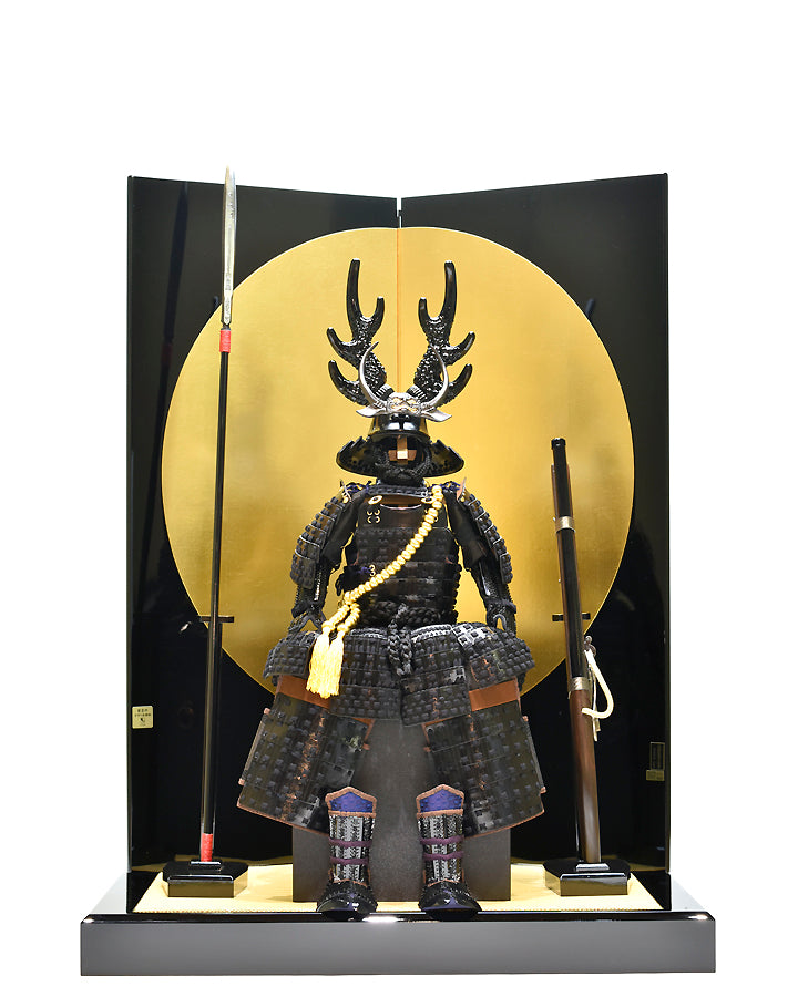 秀鳳作 鎧兜 兜飾り かぶと 五月人形 鎧 甲冑 置物 美術品 日本 伝統