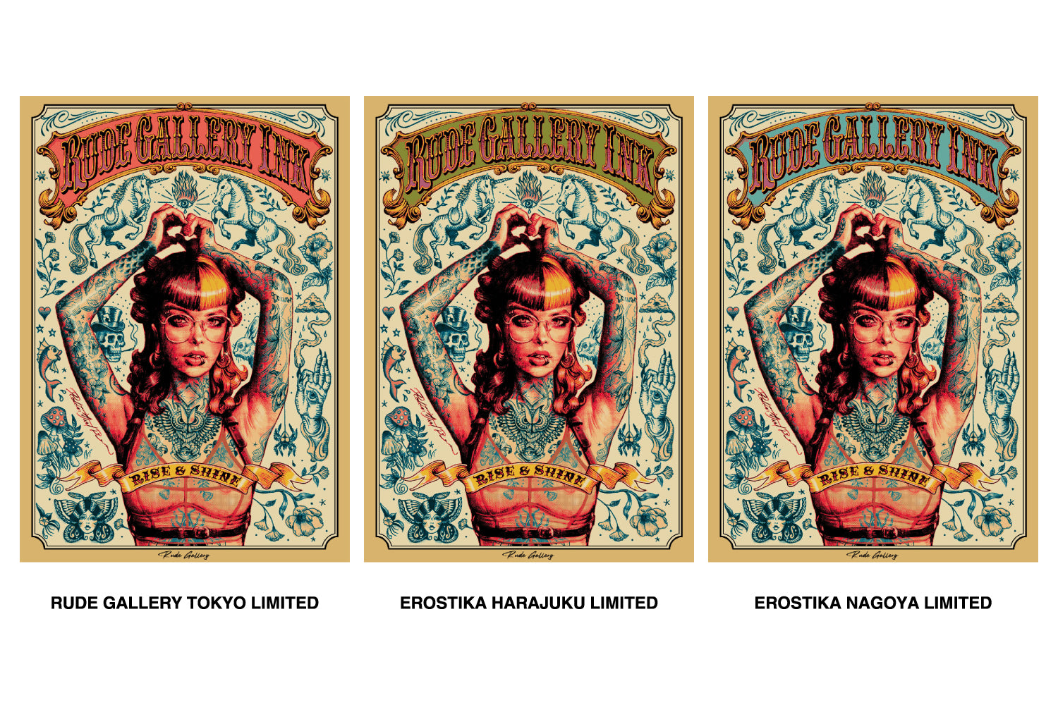 ロッキンジェリービーン ポスター 直筆サイン入り RATFINK 水着ver