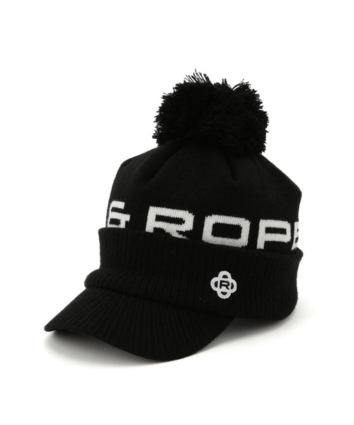 JUN&ROPÉ(ジュン アンド ロペ) / ツバ付きハーフロゴニットキャップ