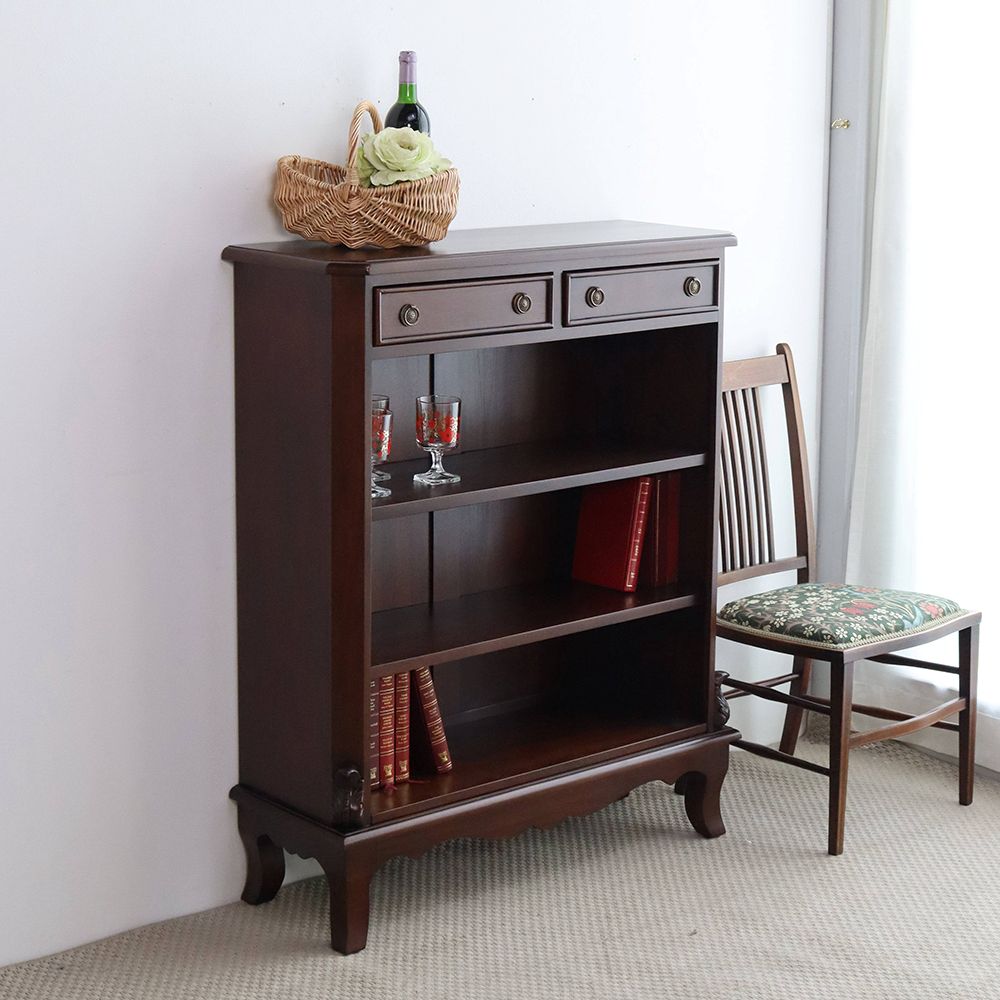 足下までオシャレに演出♪ アンティーク風 ブックシェルフ EB1-160001