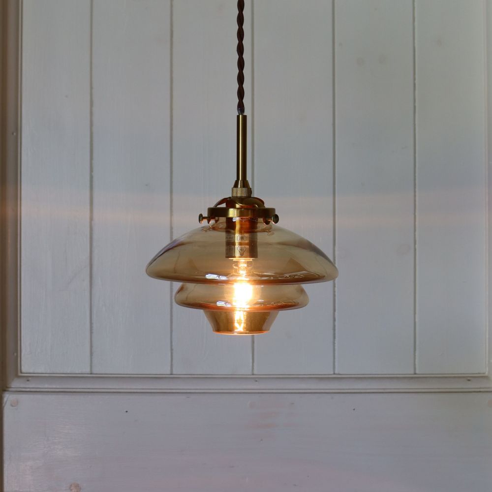 レトロなアンバーカラー♪ リネー ペンダントライト IM1-LT-4239AM