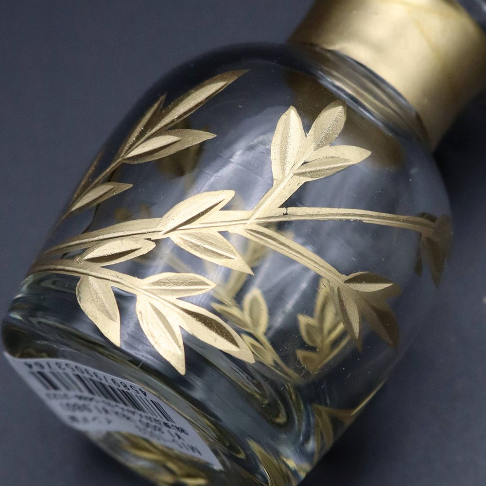 金色のリーフ模様がオシャレです♪ ガラス香水ビン TO1-M15-1053