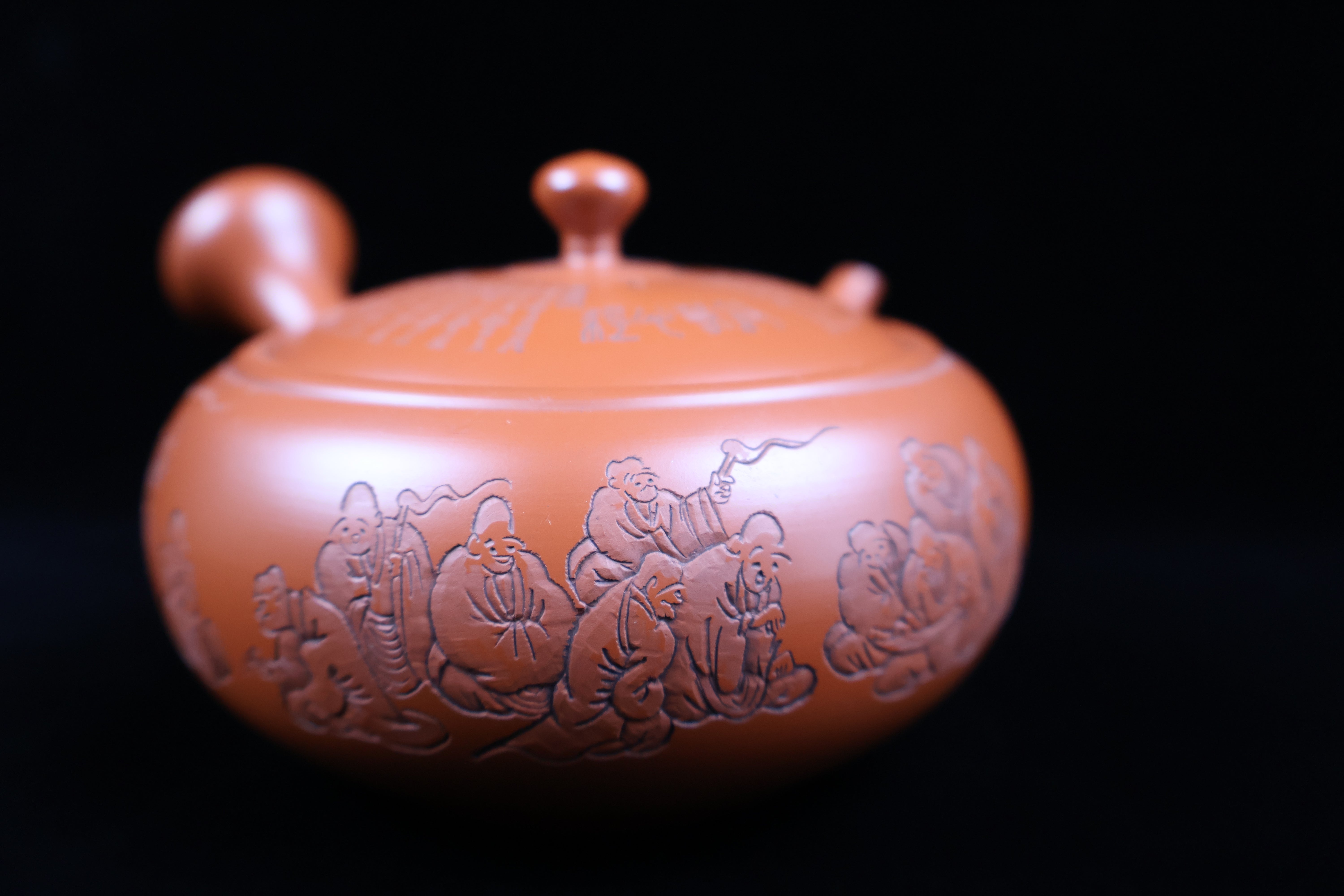 九壺 茶心壺 茶入 仕服 陶芸品 骨董品 九壺 茶心壺 茶入 仕服 陶芸品