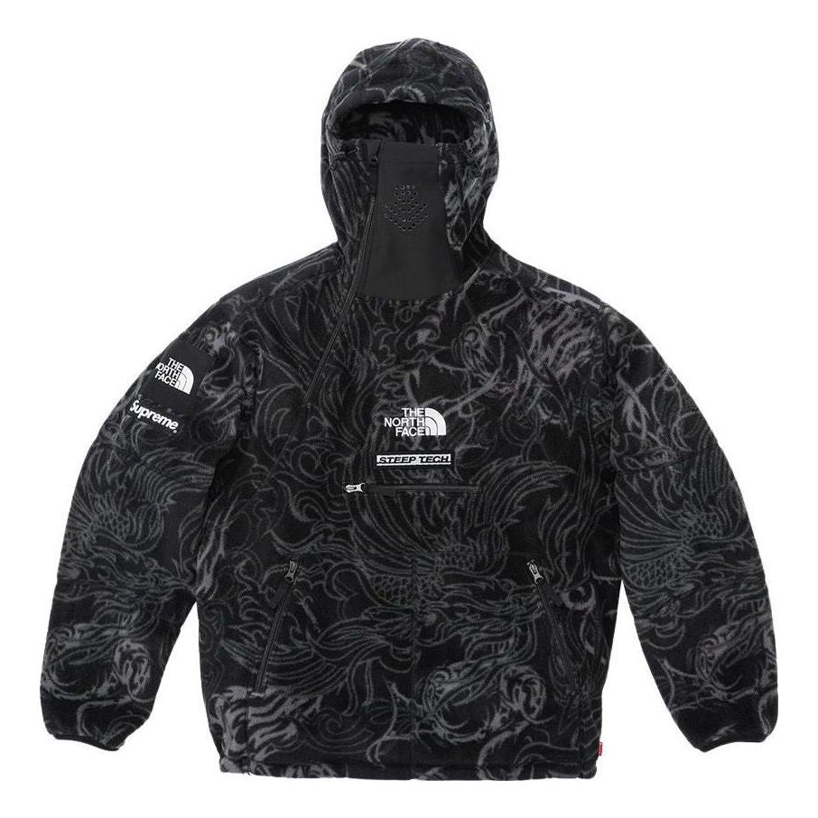 Supreme x The North Face Steep Tech Fleece Pullover 'Black White