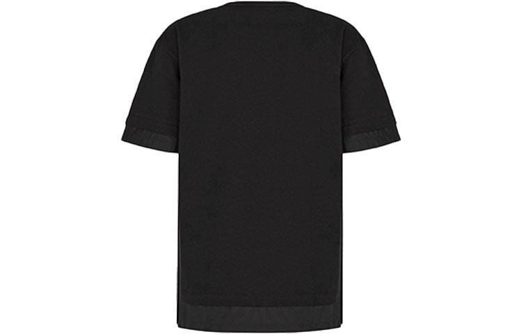 Men's DIOR x Sacai Crossover FW21 Large Cotton Short Sleeve Black