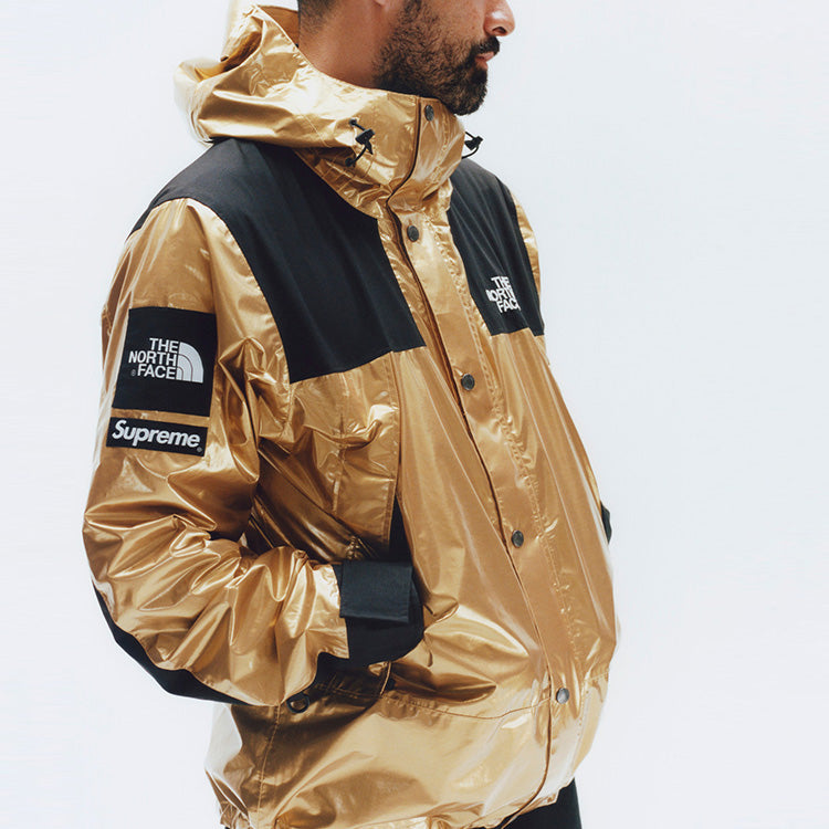 Supreme SS18 The North Face Metallic Mountain Parka Gold x SUP