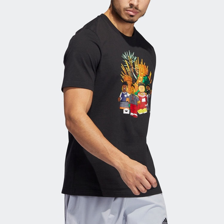 Men's adidas x LEGO Crossover Cartoon Character Great Wall Pattern