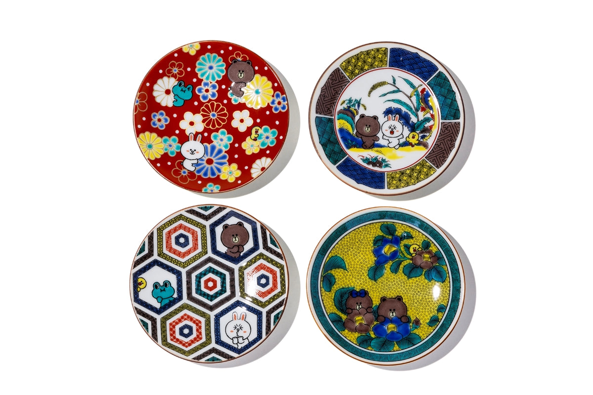 九谷焼 豆皿(吉田屋) LINE FRIENDS – LINE FRIENDS SQUARE JAPAN OFFICIAL