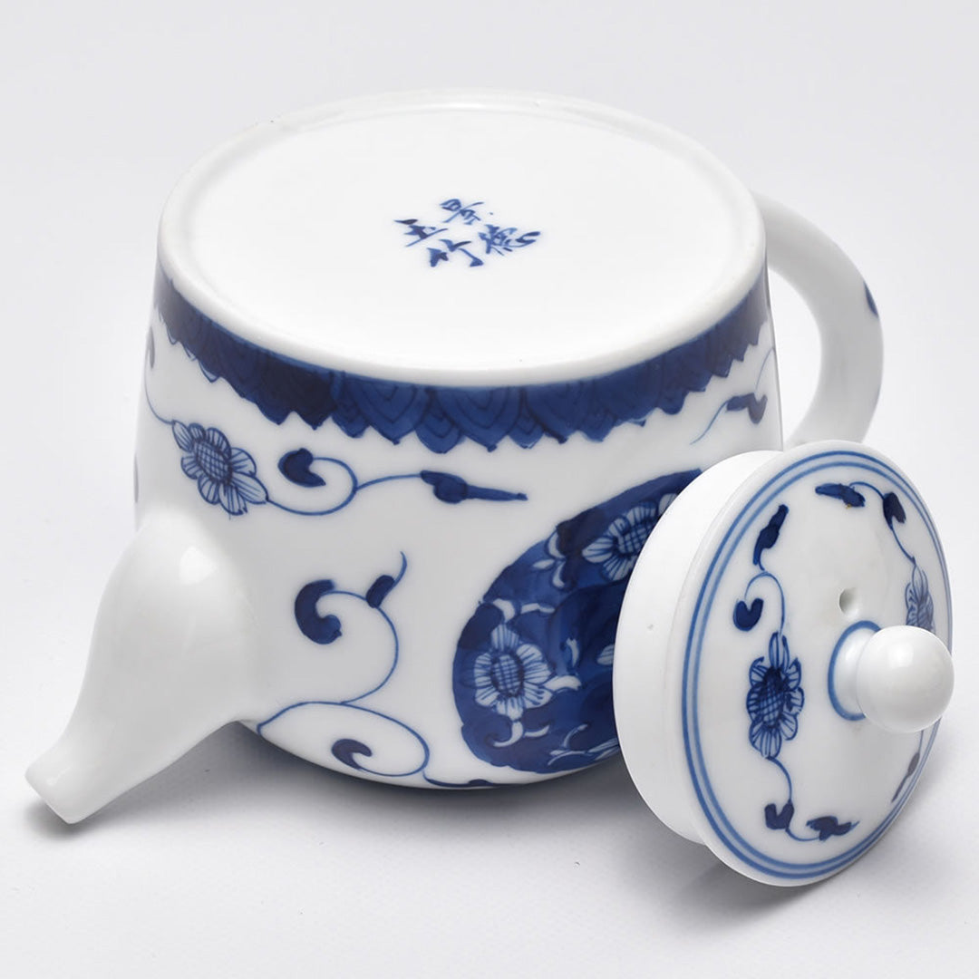 ♢中国古玩 花埋め図 景徳鎮窯 輸出用CHINA 茶道具 急須 古美術 骨董品