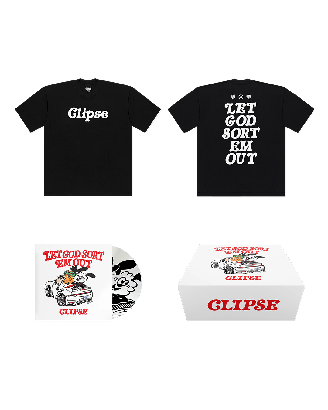 CLIPSE | VERDY X CLIPSE LET GOD SORT EM OUT TEE BOX SET 4