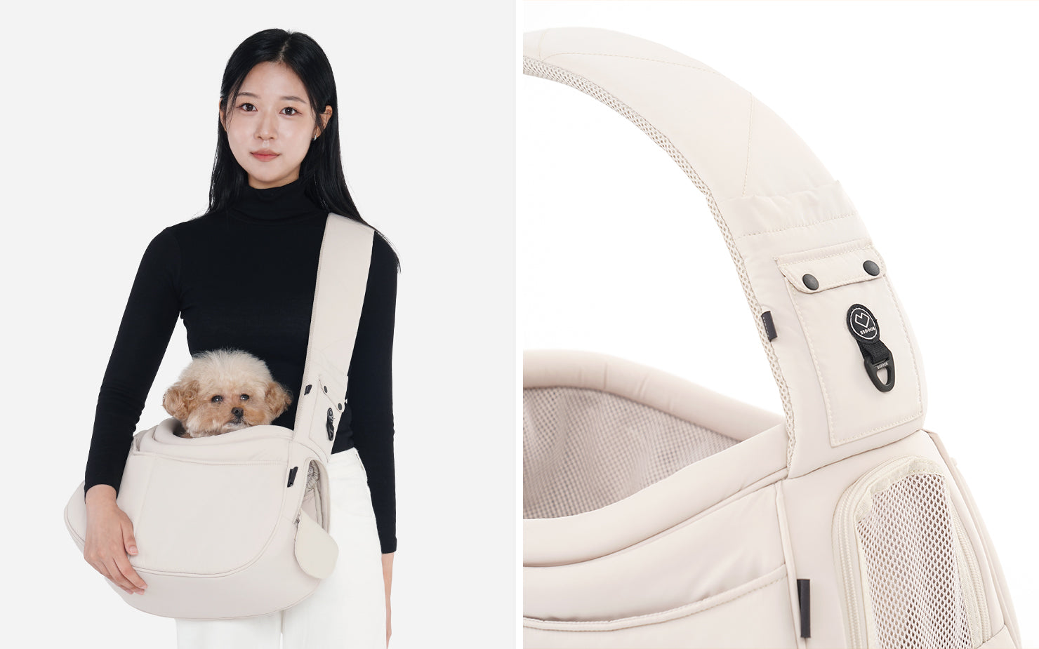 広々とした空間、しっかりした安定感。 SSOOOK スリングバッグ V.Open