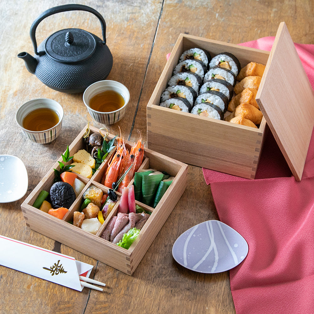 松屋漆器店白木塗重箱用仕切り】松屋漆器店 白木塗 タモ 六つ切 仕切り