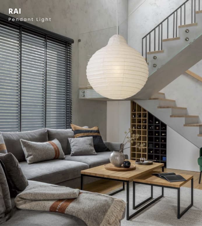 RAI ペンダントライト ベージュ Φ750mm - YAMAGIWA OnlineStore