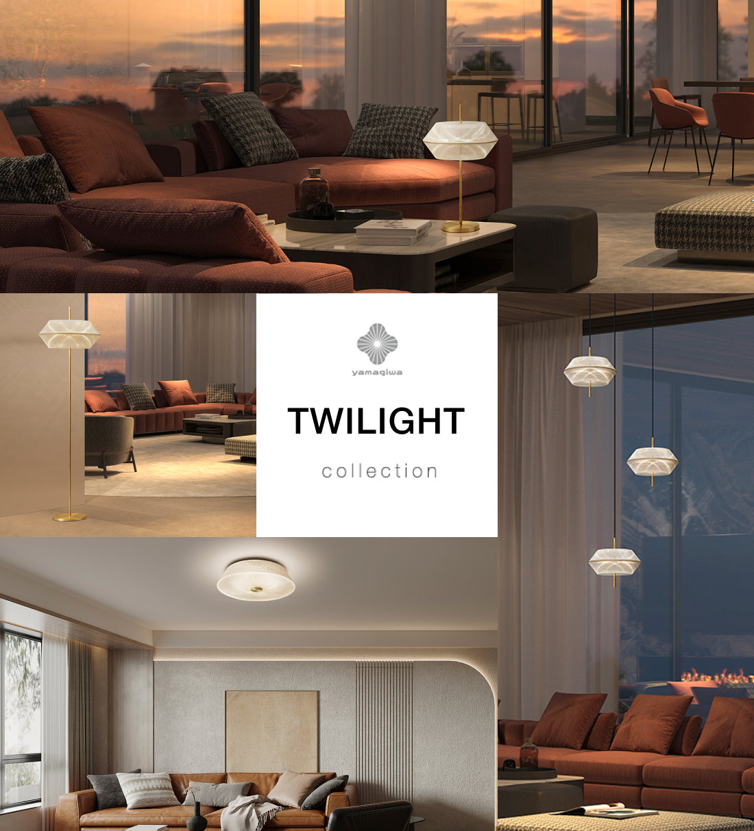 TWILIGHT ペンダントライト ベージュ Φ300mm - YAMAGIWA OnlineStore