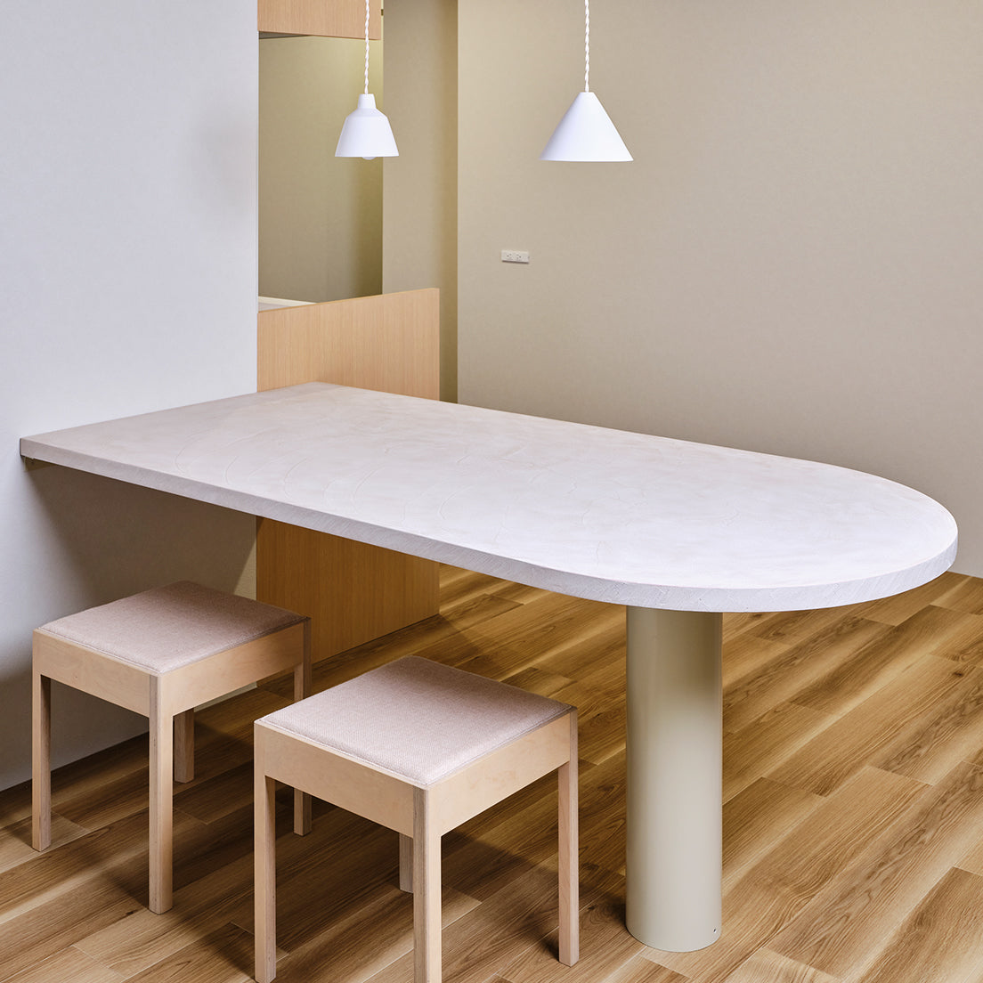 セット】 モールテックス mortex ダイニングテーブル 片丸タイプ 180cm