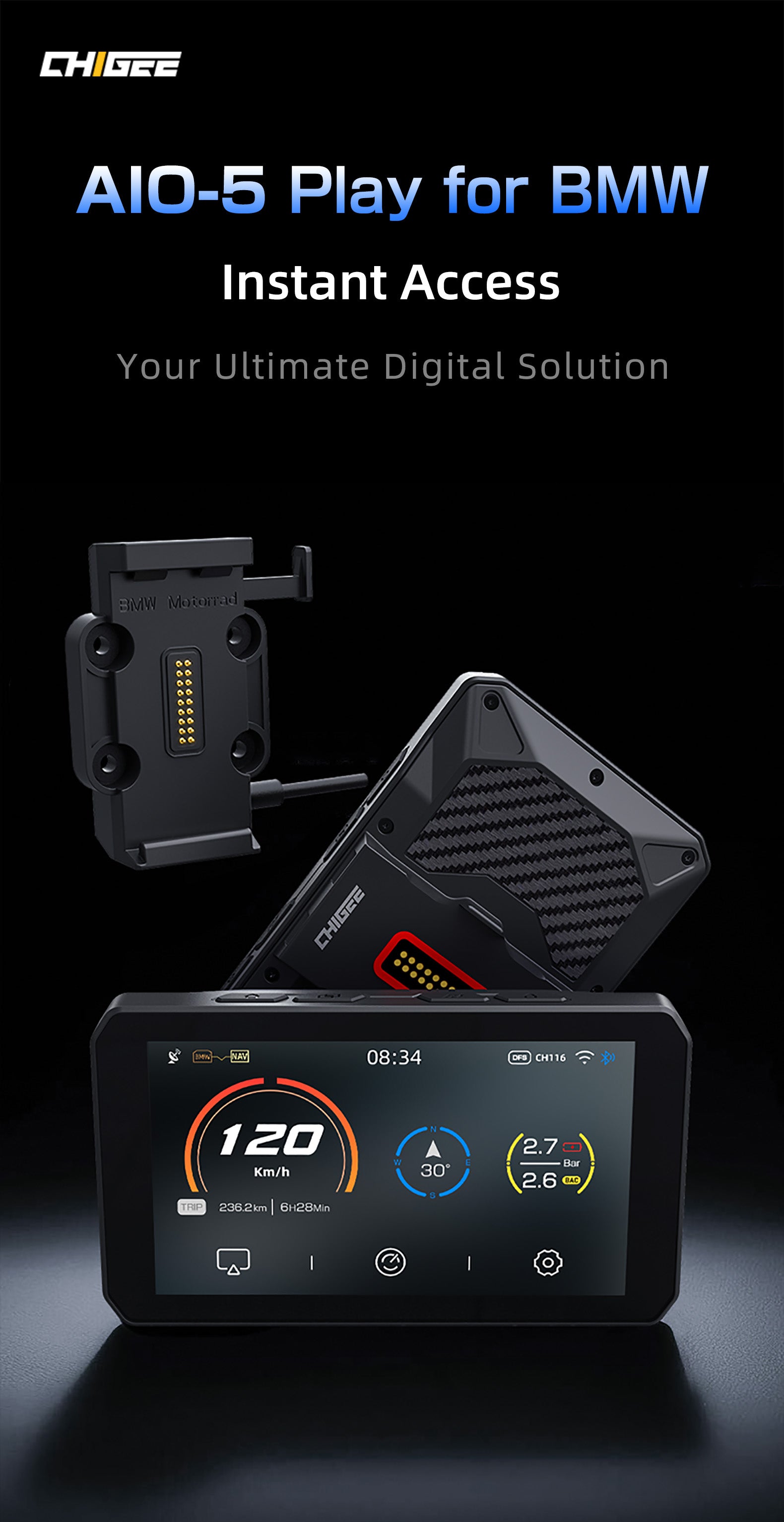 AKEEYO CHIGEEスマートモニターBMW専用CGRC CAMモジュール CGRC CAN